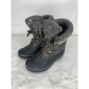 Dream Pairs Boys Winter Snow Boots Sz 11 Waterproof Insulated Warm Gray & Black